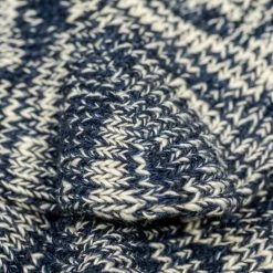 ROTOTO Low Gauge Slub Crew Socks Navy