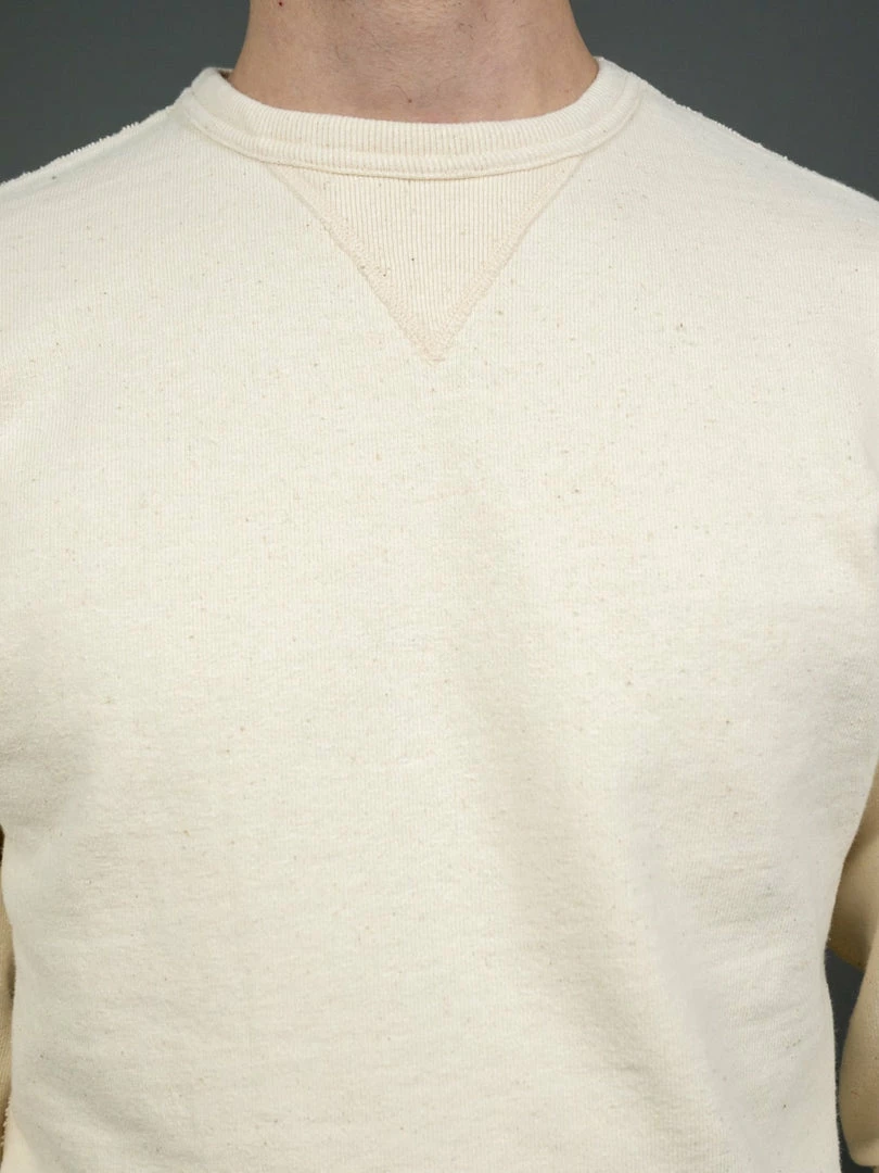 Samurai Jeans SWS-SC01 Japanese Cotton Sweatshirt Natural 6 Samurai Jeans SWS-SC01 Japanese Cotton Sweatshirt Natural