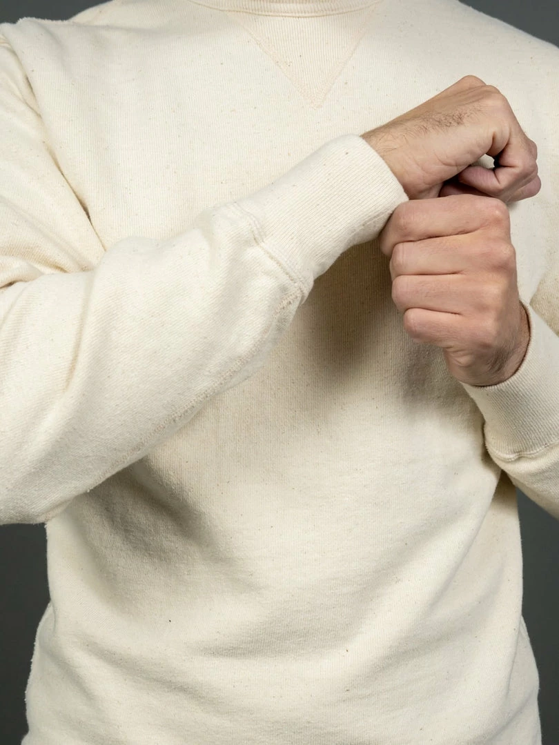 Samurai Jeans SWS-SC01 Japanese Cotton Sweatshirt Natural 8 Samurai Jeans SWS-SC01 Japanese Cotton Sweatshirt Natural