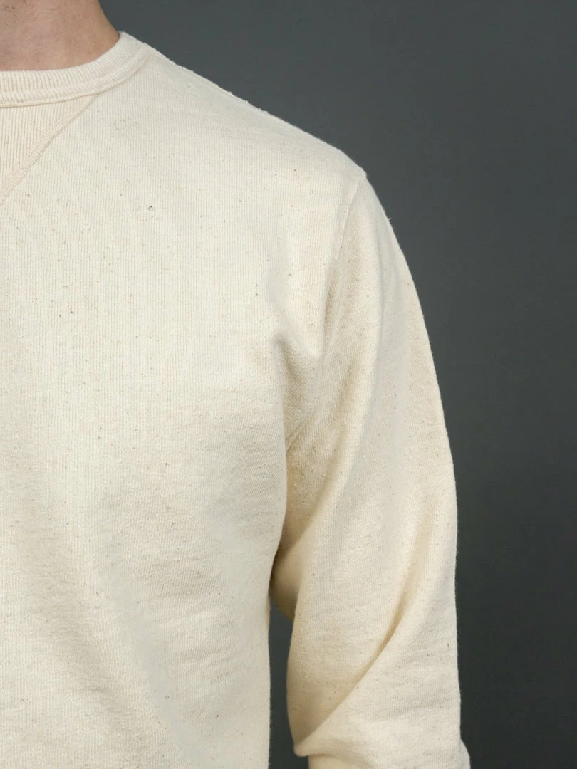 Samurai Jeans SWS-SC01 Japanese Cotton Sweatshirt Natural 7 Samurai Jeans SWS-SC01 Japanese Cotton Sweatshirt Natural