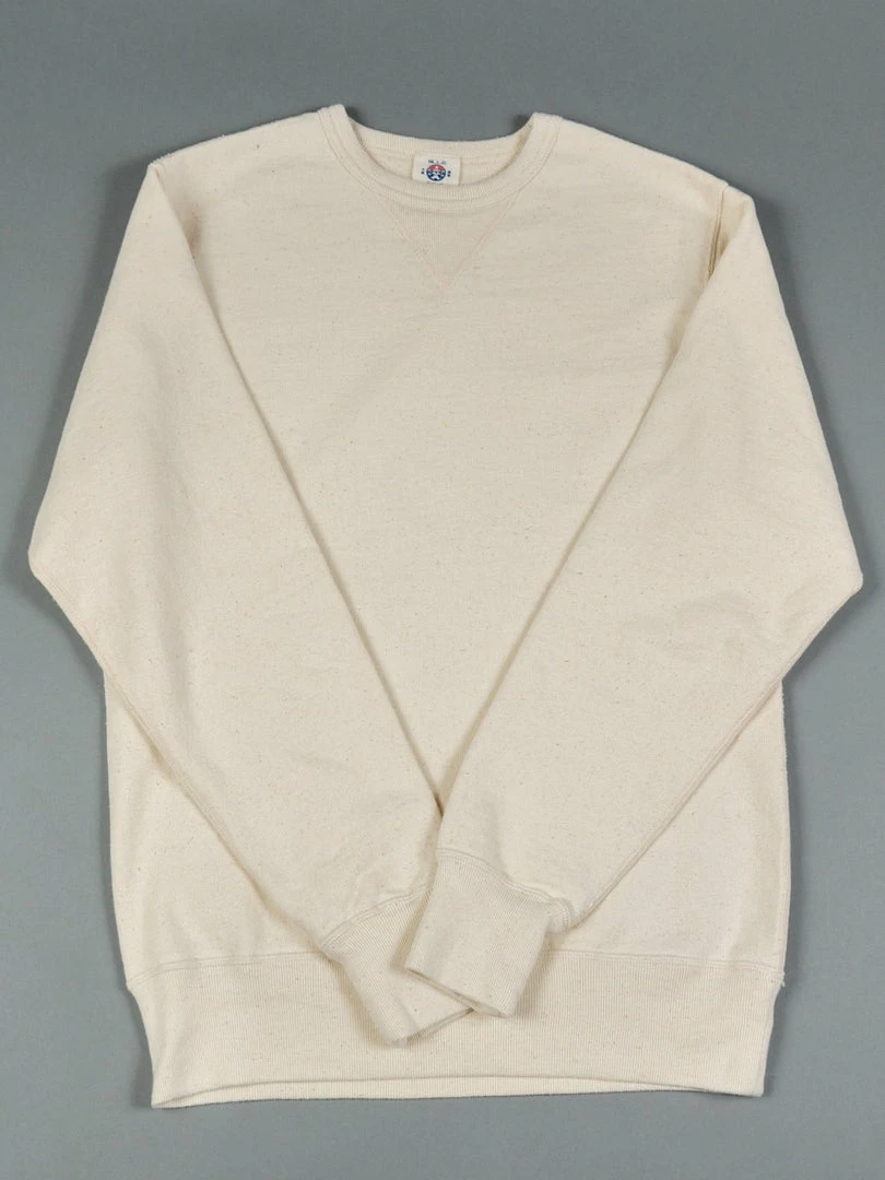 Samurai Jeans SWS-SC01 Japanese Cotton Sweatshirt Natural 10 Samurai Jeans SWS-SC01 Japanese Cotton Sweatshirt Natural