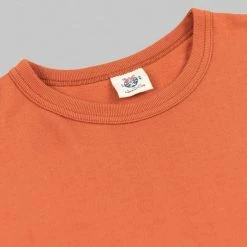 Samurai Jeans SJST22-RIM Loopwheel Ripened Cotton Solid Tee Orange Red NEW ARRIVALS