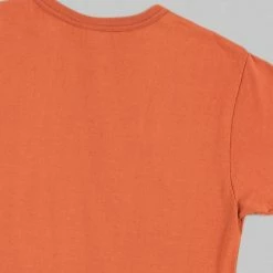 Samurai Jeans SJST22-RIM Loopwheel Ripened Cotton Solid Tee Orange Red NEW ARRIVALS