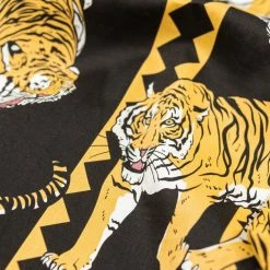 NEW ARRIVALS Samurai Jeans SSA22-HT One Hundred Tiger Shirt Black