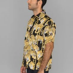 NEW ARRIVALS Samurai Jeans SSA22-HT One Hundred Tiger Shirt Black