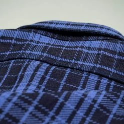 Samurai Jeans SIN21-01-OVS Rope Dyed Indigo Heavy Flannel Shirt Purple 48 Samurai Jeans SIN21-01-OVS Rope Dyed Indigo Heavy Flannel Shirt Purple