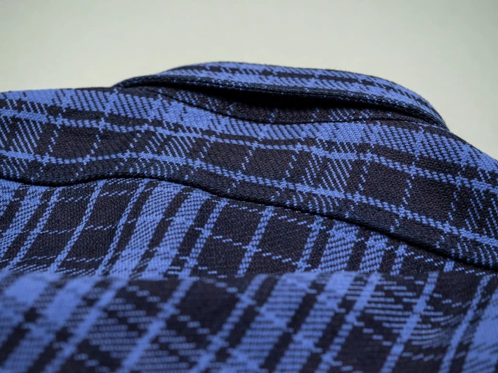 Samurai Jeans SIN21-01-OVS Rope Dyed Indigo Heavy Flannel Shirt Purple 16 Samurai Jeans SIN21-01-OVS Rope Dyed Indigo Heavy Flannel Shirt Purple