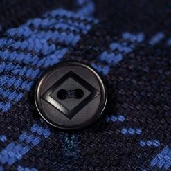 Samurai Jeans SIN21-01-OVS Rope Dyed Indigo Heavy Flannel Shirt Purple 53 Samurai Jeans SIN21-01-OVS Rope Dyed Indigo Heavy Flannel Shirt Purple