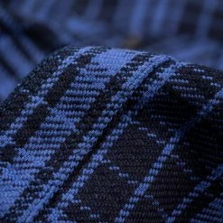 Samurai Jeans SIN21-01-OVS Rope Dyed Indigo Heavy Flannel Shirt Purple 63 Samurai Jeans SIN21-01-OVS Rope Dyed Indigo Heavy Flannel Shirt Purple