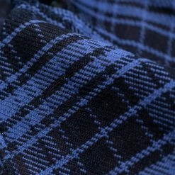 Samurai Jeans SIN21-01-OVS Rope Dyed Indigo Heavy Flannel Shirt Purple 61 Samurai Jeans SIN21-01-OVS Rope Dyed Indigo Heavy Flannel Shirt Purple