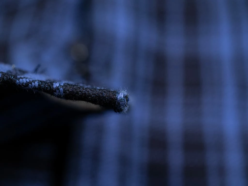 Samurai Jeans SIN21-01-OVS Rope Dyed Indigo Heavy Flannel Shirt Purple 27 Samurai Jeans SIN21-01-OVS Rope Dyed Indigo Heavy Flannel Shirt Purple