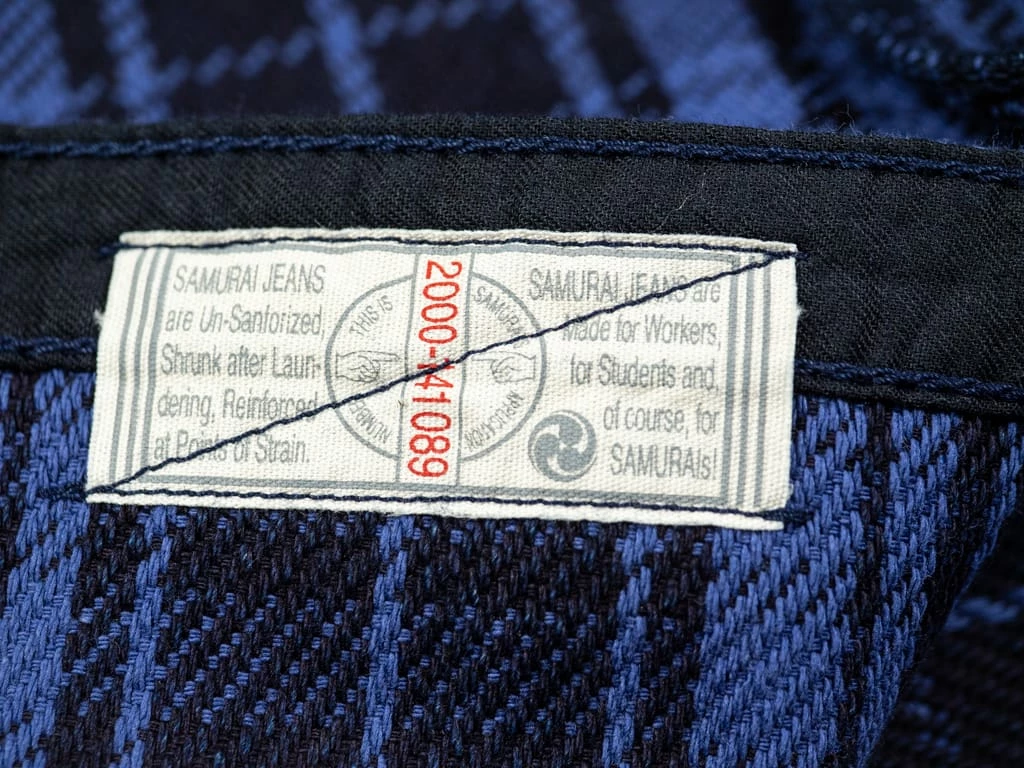 Samurai Jeans SIN21-01-OVS Rope Dyed Indigo Heavy Flannel Shirt Purple 23 Samurai Jeans SIN21-01-OVS Rope Dyed Indigo Heavy Flannel Shirt Purple