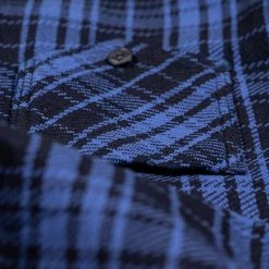 Samurai Jeans SIN21-01-OVS Rope Dyed Indigo Heavy Flannel Shirt Purple 65 Samurai Jeans SIN21-01-OVS Rope Dyed Indigo Heavy Flannel Shirt Purple