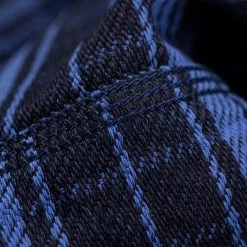 Samurai Jeans SIN21-01-OVS Rope Dyed Indigo Heavy Flannel Shirt Purple 56 Samurai Jeans SIN21-01-OVS Rope Dyed Indigo Heavy Flannel Shirt Purple