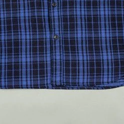Samurai Jeans SIN21-01-OVS Rope Dyed Indigo Heavy Flannel Shirt Purple 50 Samurai Jeans SIN21-01-OVS Rope Dyed Indigo Heavy Flannel Shirt Purple