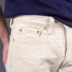 Samurai Jeans S710SC-KI Japanese Cotton Ecru 18oz Slim Straight Jeans