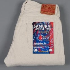 Samurai Jeans S710SC-KI Japanese Cotton Ecru 18oz Slim Straight Jeans