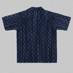 NEW ARRIVALS Samurai Jeans SOS22-S03 Natural Indigo Ichimatsu Shirt Shima