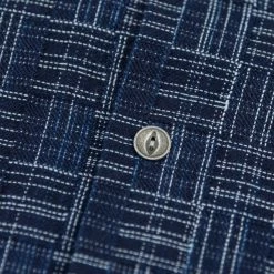 Samurai Jeans SOS22-S03 Natural Indigo Ichimatsu Shirt Koushi NEW ARRIVALS