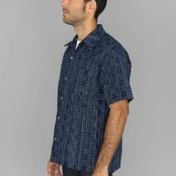 Samurai Jeans SOS22-S03 Natural Indigo Ichimatsu Shirt Koushi NEW ARRIVALS