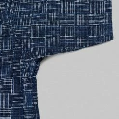 Samurai Jeans SOS22-S03 Natural Indigo Ichimatsu Shirt Koushi NEW ARRIVALS