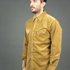 Stevenson Overall Co. Cody Shirt Beige Corduroy 34 Stevenson Overall Co. Cody Shirt Beige Corduroy