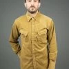 Stevenson Overall Co. Cody Shirt Beige Corduroy