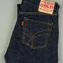The Strike Gold 5105 15oz Slub Grey Weft Slim Straight Jeans