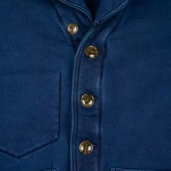The Strike Gold Indigo Loopwheeled Shawl Collar Cardigan 42 The Strike Gold Indigo Loopwheeled Shawl Collar Cardigan