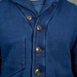 The Strike Gold Indigo Loopwheeled Shawl Collar Cardigan 35 The Strike Gold Indigo Loopwheeled Shawl Collar Cardigan