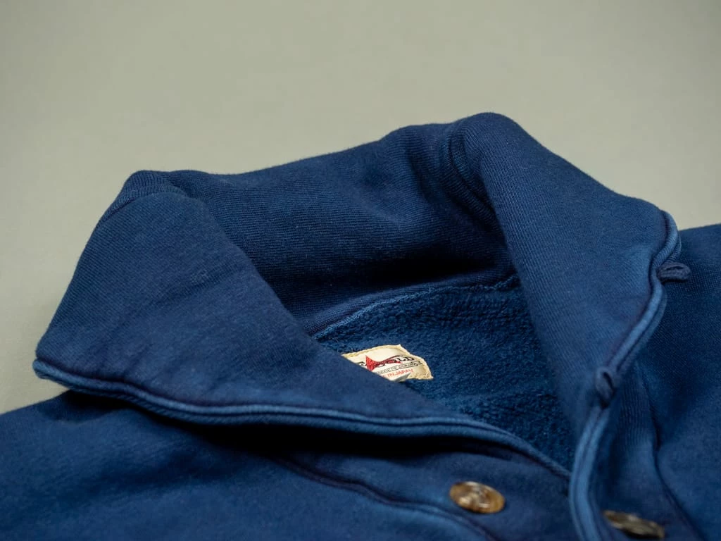 The Strike Gold Indigo Loopwheeled Shawl Collar Cardigan 12 The Strike Gold Indigo Loopwheeled Shawl Collar Cardigan