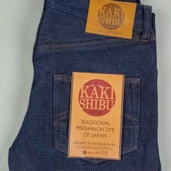 STUDIO D´ARTISAN Studio D'Artisan 1831 Kakishibu Sashiko Tight Straight Jeans