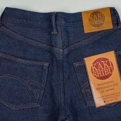 STUDIO D´ARTISAN Studio D'Artisan 1831 Kakishibu Sashiko Tight Straight Jeans