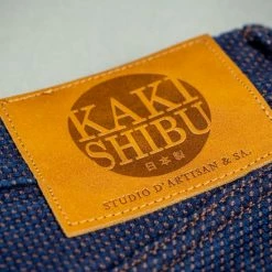 STUDIO D´ARTISAN Studio D'Artisan 1831 Kakishibu Sashiko Tight Straight Jeans