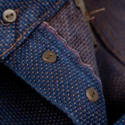 STUDIO D´ARTISAN Studio D'Artisan 1831 Kakishibu Sashiko Tight Straight Jeans