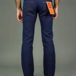 STUDIO D´ARTISAN Studio D'Artisan 1831 Kakishibu Sashiko Tight Straight Jeans