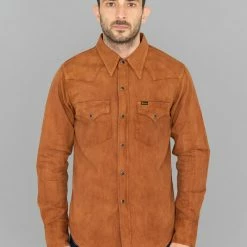 STUDIO D´ARTISAN Studio D'Artisan "Amami Dorozome" Mud Dyed Western Shirt Brown NEW ARRIVALS