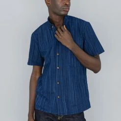 STUDIO D´ARTISAN Studio D'Artisan Indigo Shijira Kasuri Shirt NEW ARRIVALS 25 STUDIO D´ARTISAN Studio D'Artisan Indigo Shijira Kasuri Shirt NEW ARRIVALS
