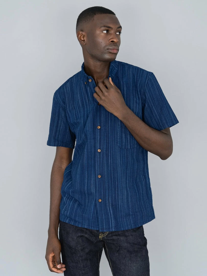 STUDIO D´ARTISAN Studio D'Artisan Indigo Shijira Kasuri Shirt NEW ARRIVALS 6 STUDIO D´ARTISAN Studio D'Artisan Indigo Shijira Kasuri Shirt NEW ARRIVALS