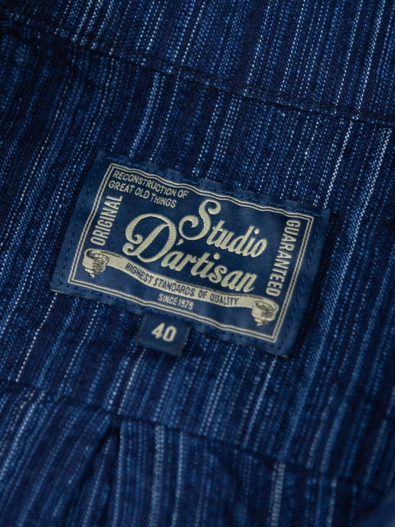 STUDIO D´ARTISAN Studio D'Artisan Indigo Shijira Kasuri Shirt NEW ARRIVALS 21 STUDIO D´ARTISAN Studio D'Artisan Indigo Shijira Kasuri Shirt NEW ARRIVALS