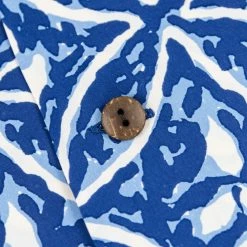 Sun Surf Polynesian Tapa Design Hawaiian Shirt Navy