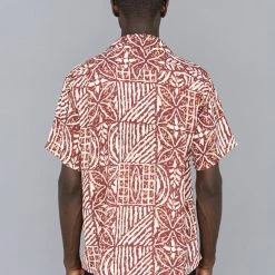 Sun Surf Polynesian Tapa Design Hawaiian Shirt Brown NEW ARRIVALS
