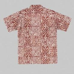 Sun Surf Polynesian Tapa Design Hawaiian Shirt Brown NEW ARRIVALS