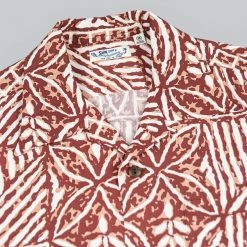 Sun Surf Polynesian Tapa Design Hawaiian Shirt Brown NEW ARRIVALS