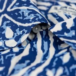 Sun Surf Polynesian Tapa Design Hawaiian Shirt Navy