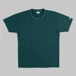 The Flat Head Loopwheeled Heavyweight Plain T-Shirt Dark Green NEW ARRIVALS