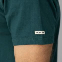 The Flat Head Loopwheeled Heavyweight Plain T-Shirt Dark Green NEW ARRIVALS