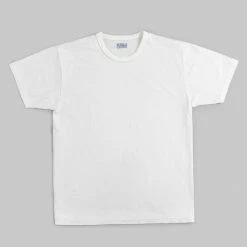 The Flat Head Loopwheeled Heavyweight Plain T-Shirt White