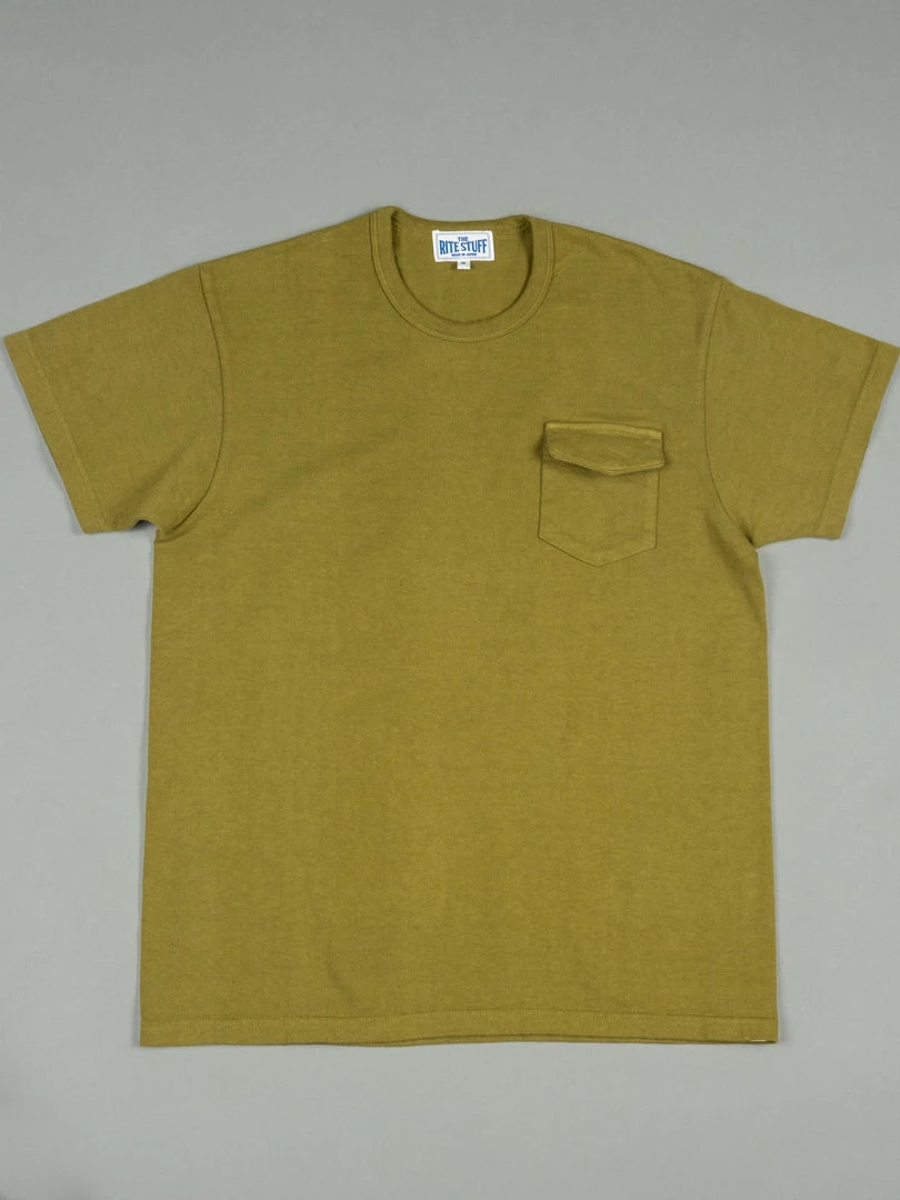 The Rite Stuff Heavyweight 9 Oz. Loopwheel Pocket T-shirt (Olive) 9 The Rite Stuff Heavyweight 9 Oz. Loopwheel Pocket T-shirt (Olive)