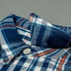 The Strike Gold Check Work Flannel Shirt Navy